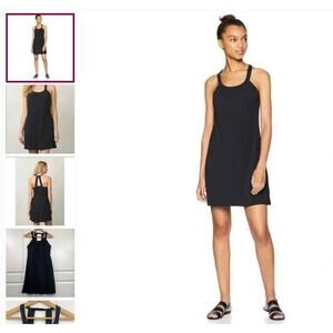 Prana Cantine Halter Dress Size L Black